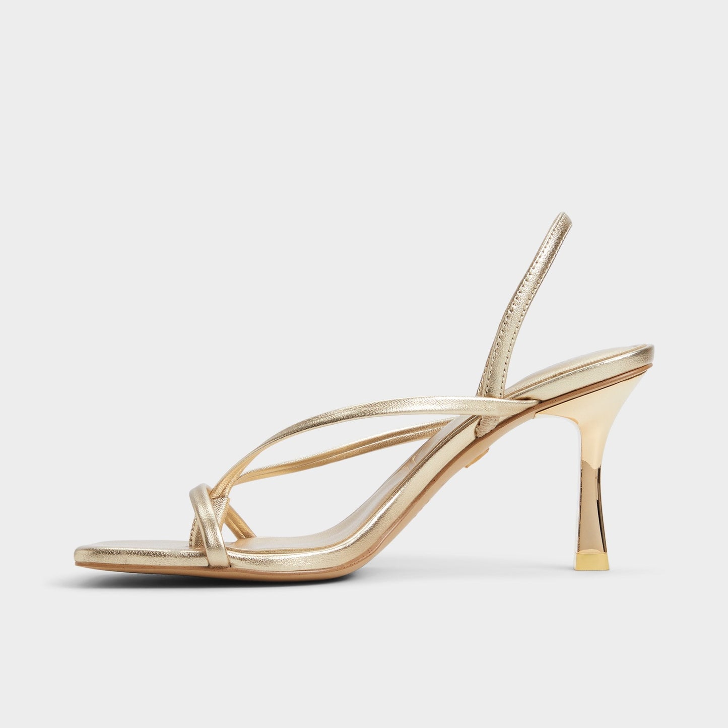 Riva Gold Women's Strappy sandals - Sling back heeled sandal, Stiletto heel Aldo Gold