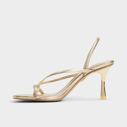 Riva Gold Women's Strappy sandals - Sling back heeled sandal, Stiletto heel Aldo Gold