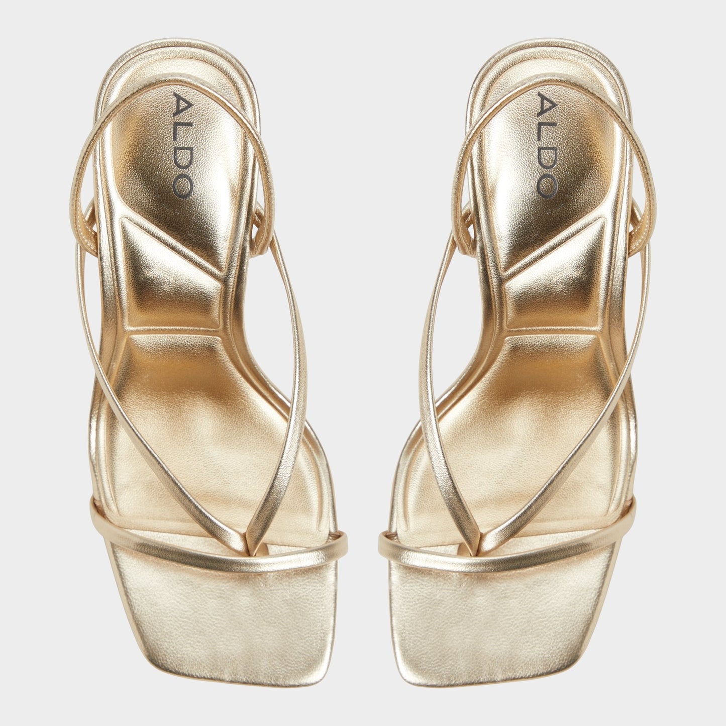 Riva Gold Women's Strappy sandals - Sling back heeled sandal, Stiletto heel Aldo Gold