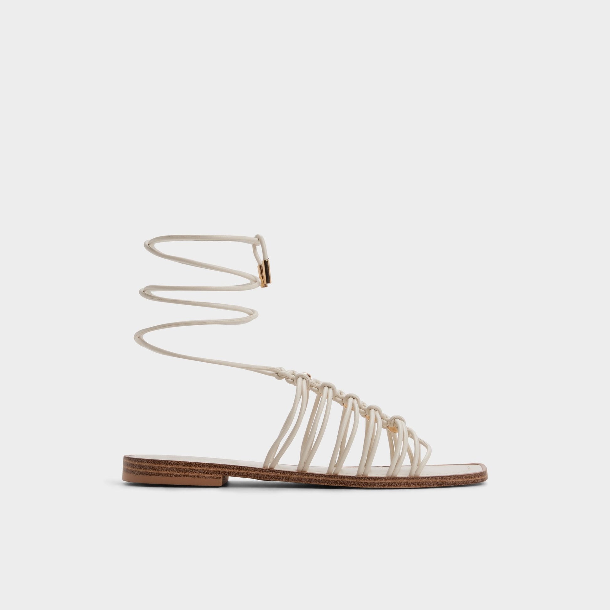 Unoma in White Bone - Strappy flat sandal Aldo White/bone