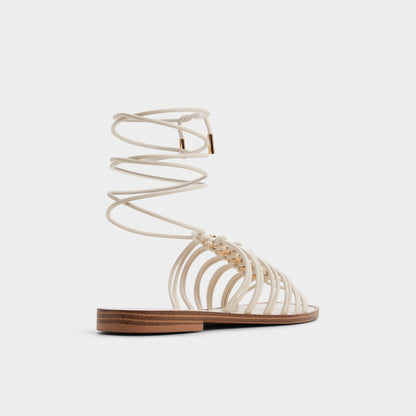 Unoma in White Bone - Strappy flat sandal Aldo White/bone