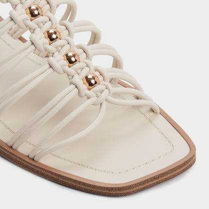 Unoma in White Bone - Strappy flat sandal Aldo White/bone