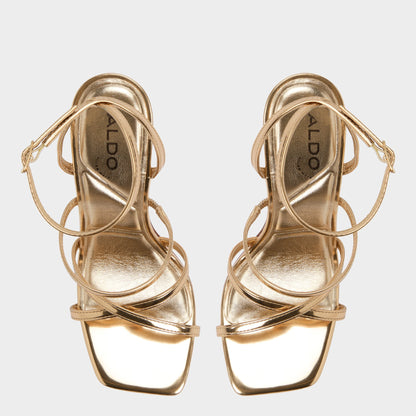 Galoi Gold Women's Iridescent metallics - Strappy heeled sandal Aldo Gold