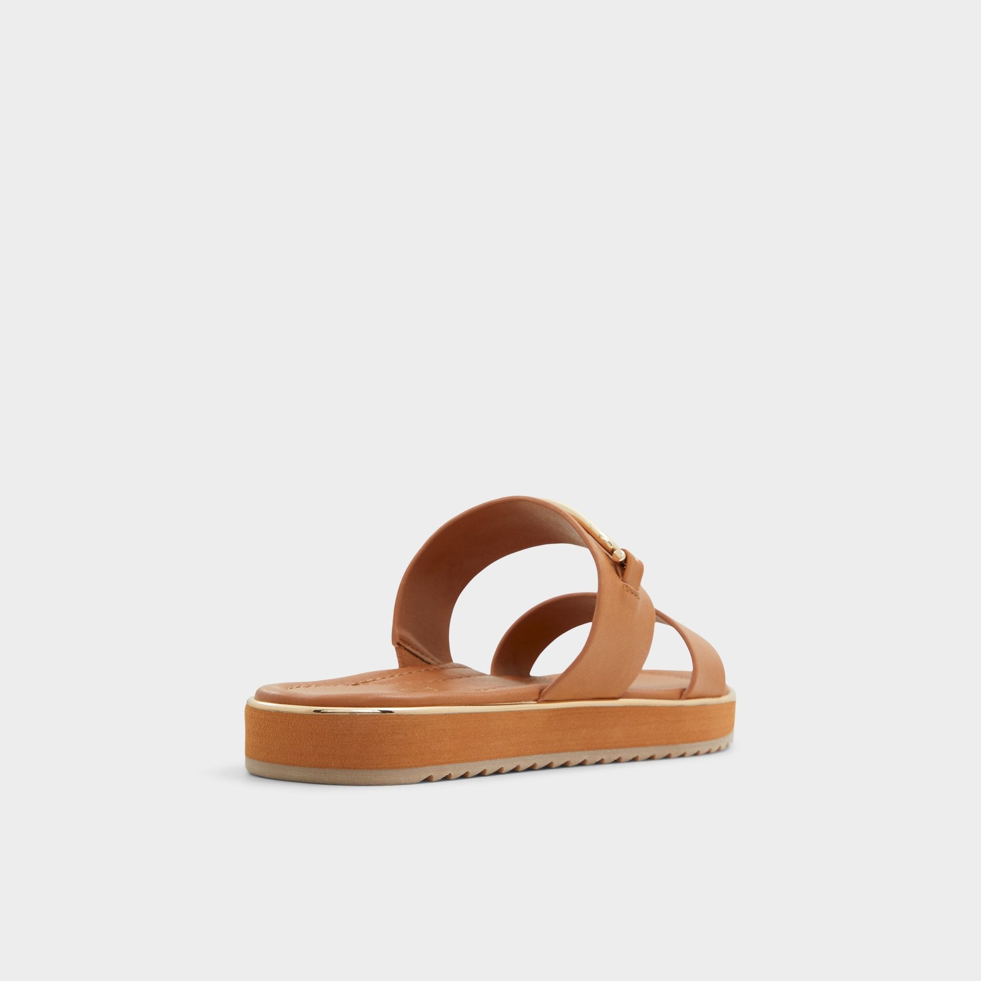 Lagoon Other Brown Women's Flats - Strappy flat sandal, Footbed sandal Aldo Other brown