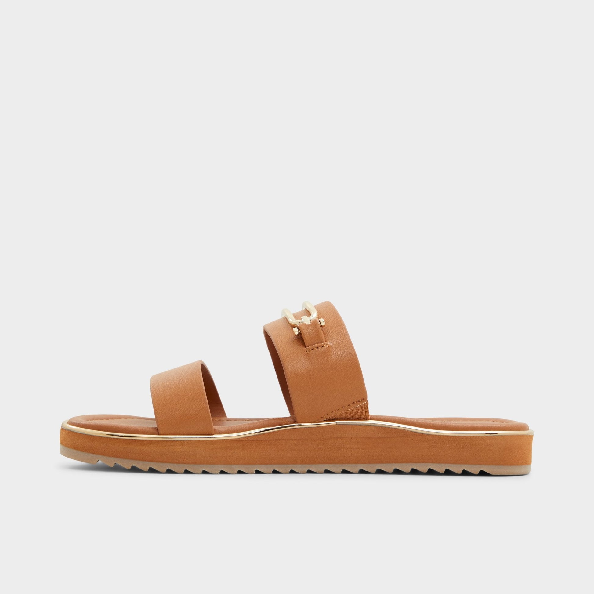 Lagoon Other Brown Women's Flats - Strappy flat sandal, Footbed sandal Aldo Other brown