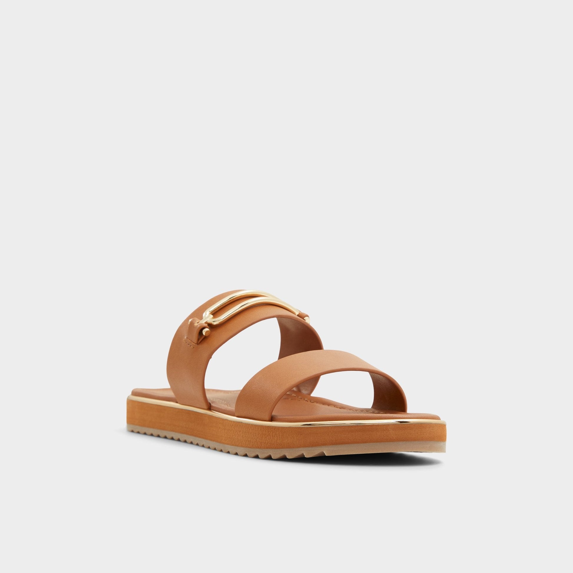 Lagoon Other Brown Women's Flats - Strappy flat sandal, Footbed sandal Aldo Other brown