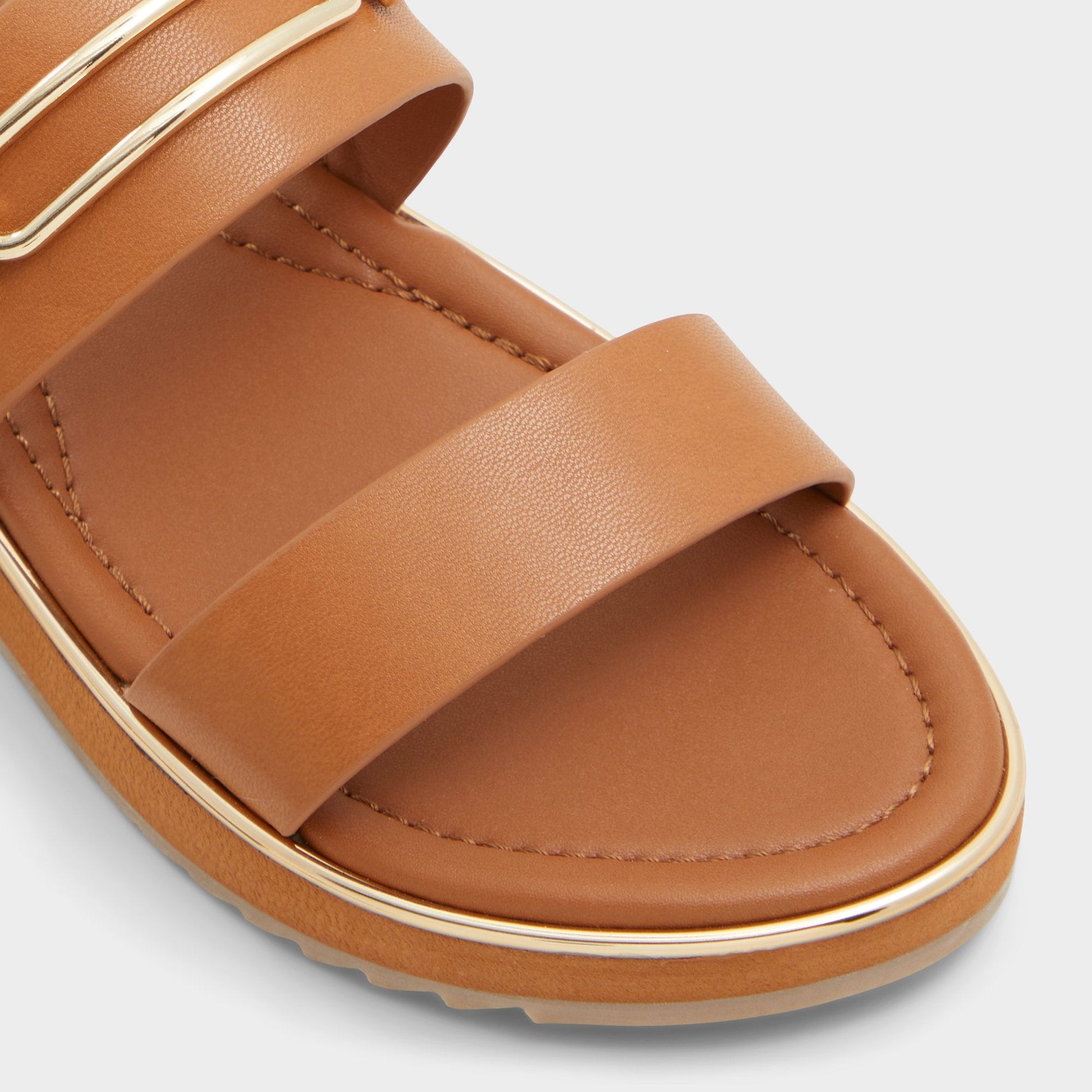 Lagoon Other Brown Women's Flats - Strappy flat sandal, Footbed sandal Aldo Other brown