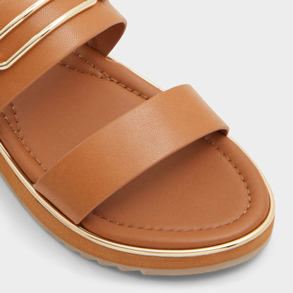 Lagoon Other Brown Women's Flats - Strappy flat sandal, Footbed sandal Aldo Other brown