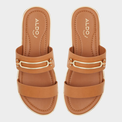 Lagoon Other Brown Women's Flats - Strappy flat sandal, Footbed sandal Aldo Other brown