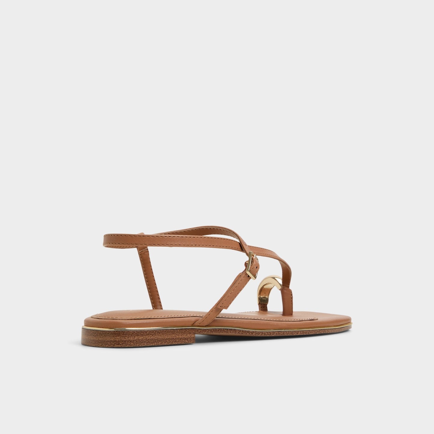 Jomalina Medium Brown Women's Flats - Strappy flat sandal Aldo Medium Brown