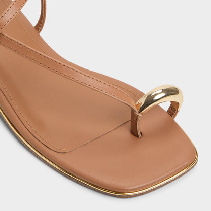 Jomalina Medium Brown Women's Flats - Strappy flat sandal Aldo Medium Brown