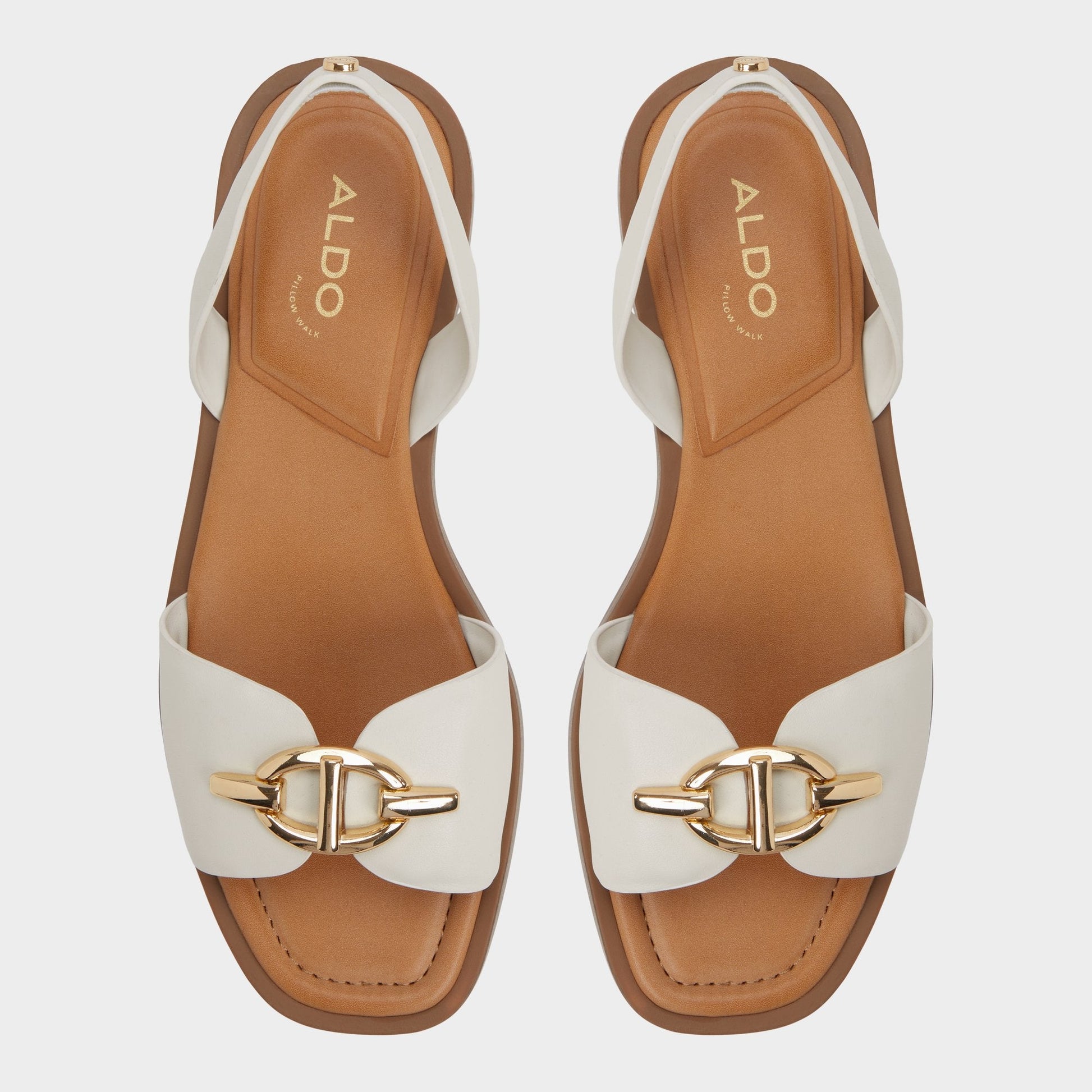 Goassi White/Bone Women's Flats - Flat sandal Aldo White/bone