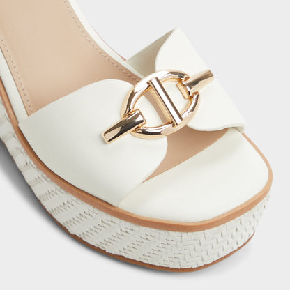 Ybylin White Women's Wedges - Wedge sandal, Wedge heel Aldo White