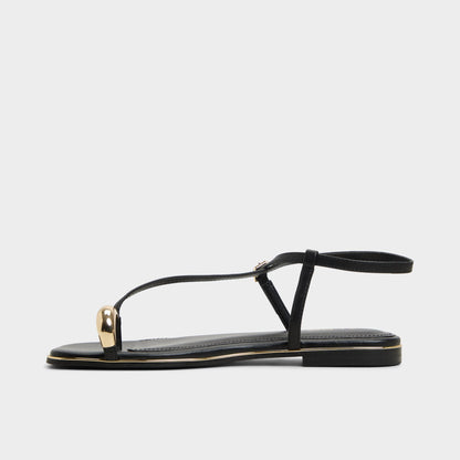 Jomalina Black Women's Flats - Strappy flat sandal Aldo Black