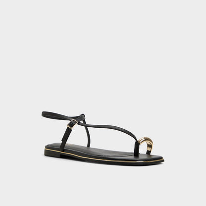 Jomalina Black Women's Flats - Strappy flat sandal Aldo Black