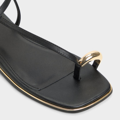 Jomalina Black Women's Flats - Strappy flat sandal Aldo Black