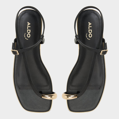 Jomalina Black Women's Flats - Strappy flat sandal Aldo Black