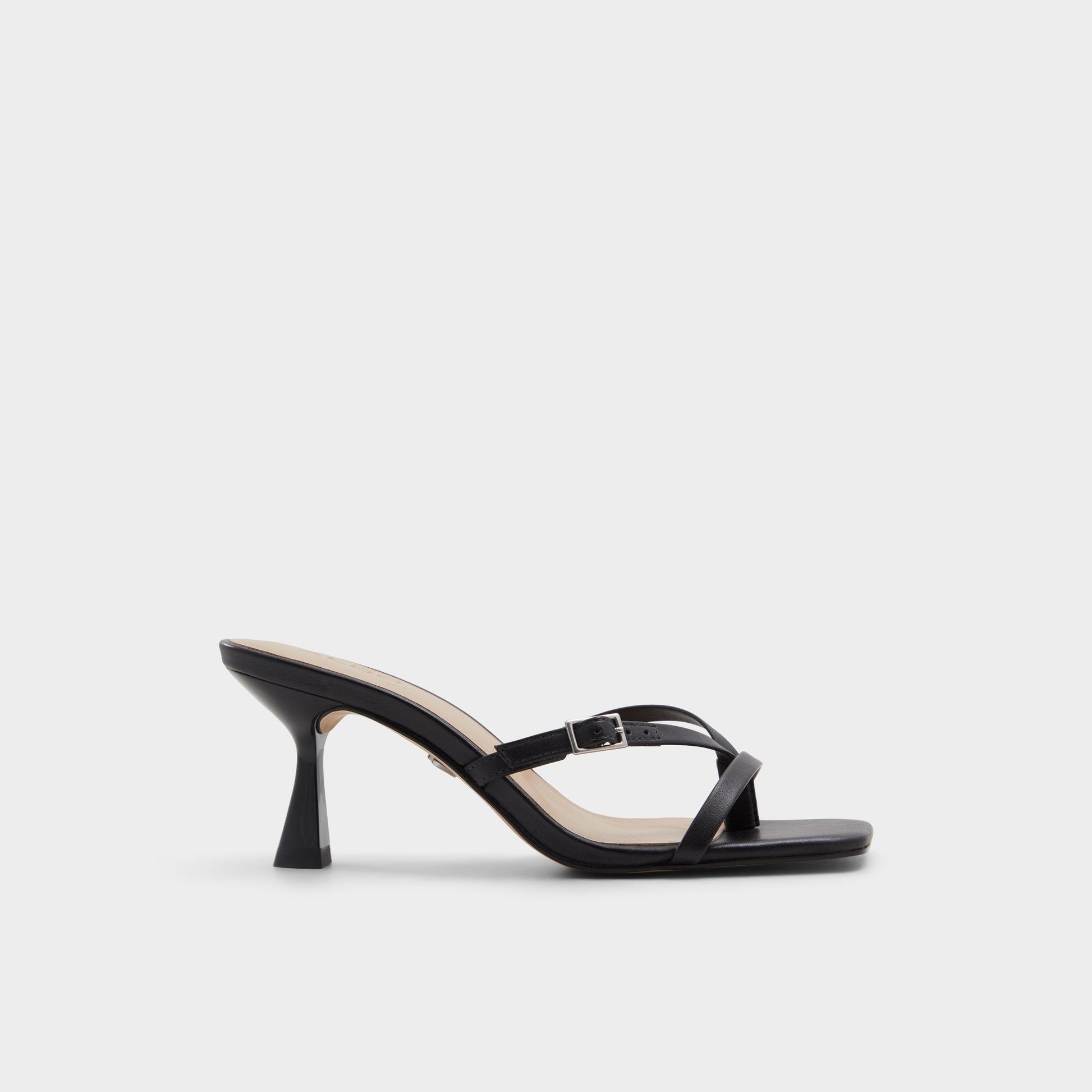 Gannever Black Women's Thong Sandals - Heeled flip flop, Stiletto heel Aldo Black