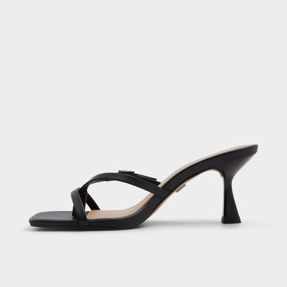 Gannever Black Women's Thong Sandals - Heeled flip flop, Stiletto heel Aldo Black