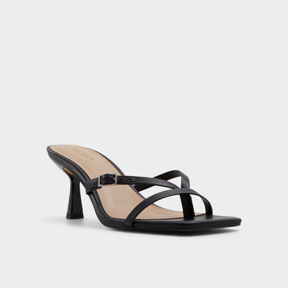 Gannever Black Women's Thong Sandals - Heeled flip flop, Stiletto heel Aldo Black