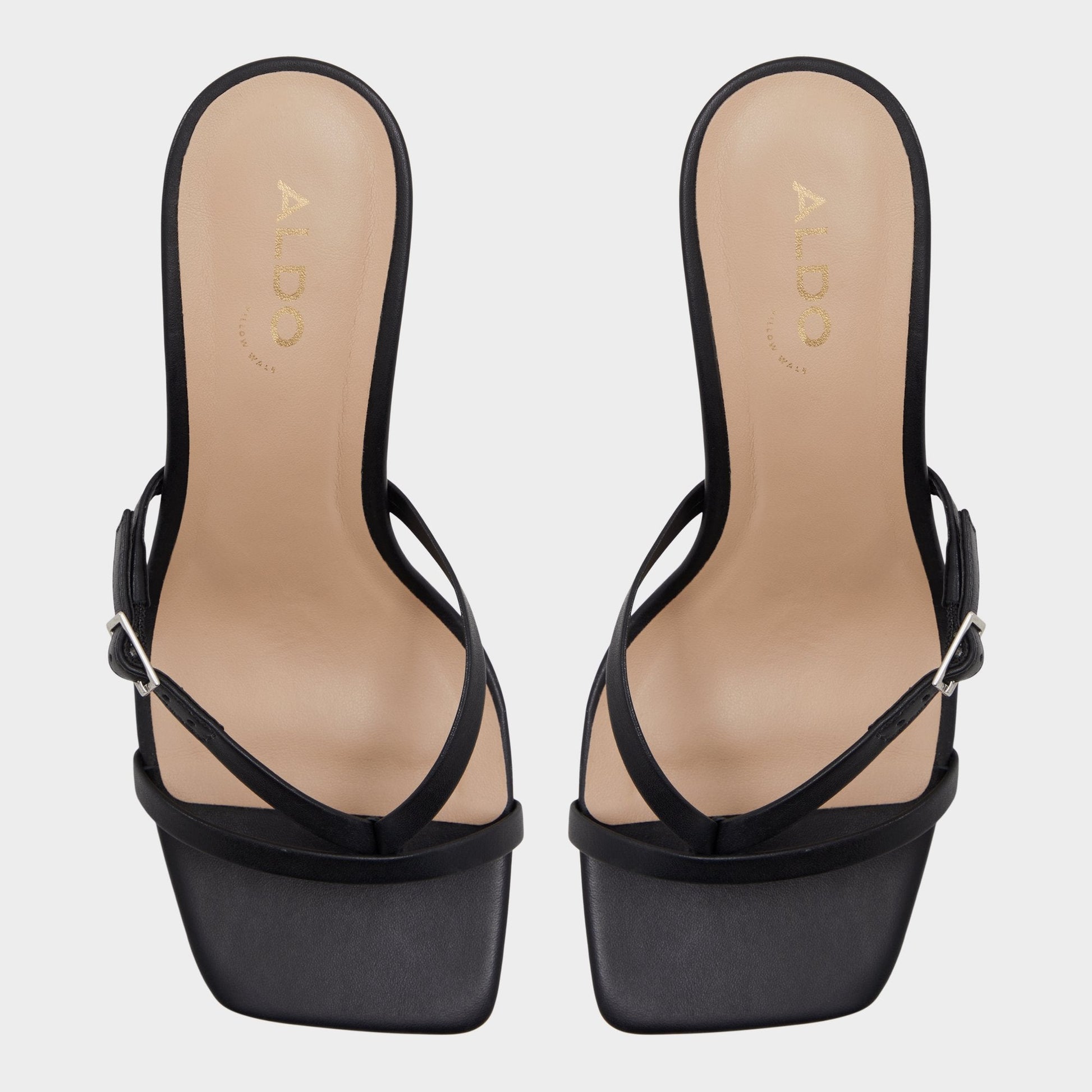 Gannever Black Women's Thong Sandals - Heeled flip flop, Stiletto heel Aldo Black