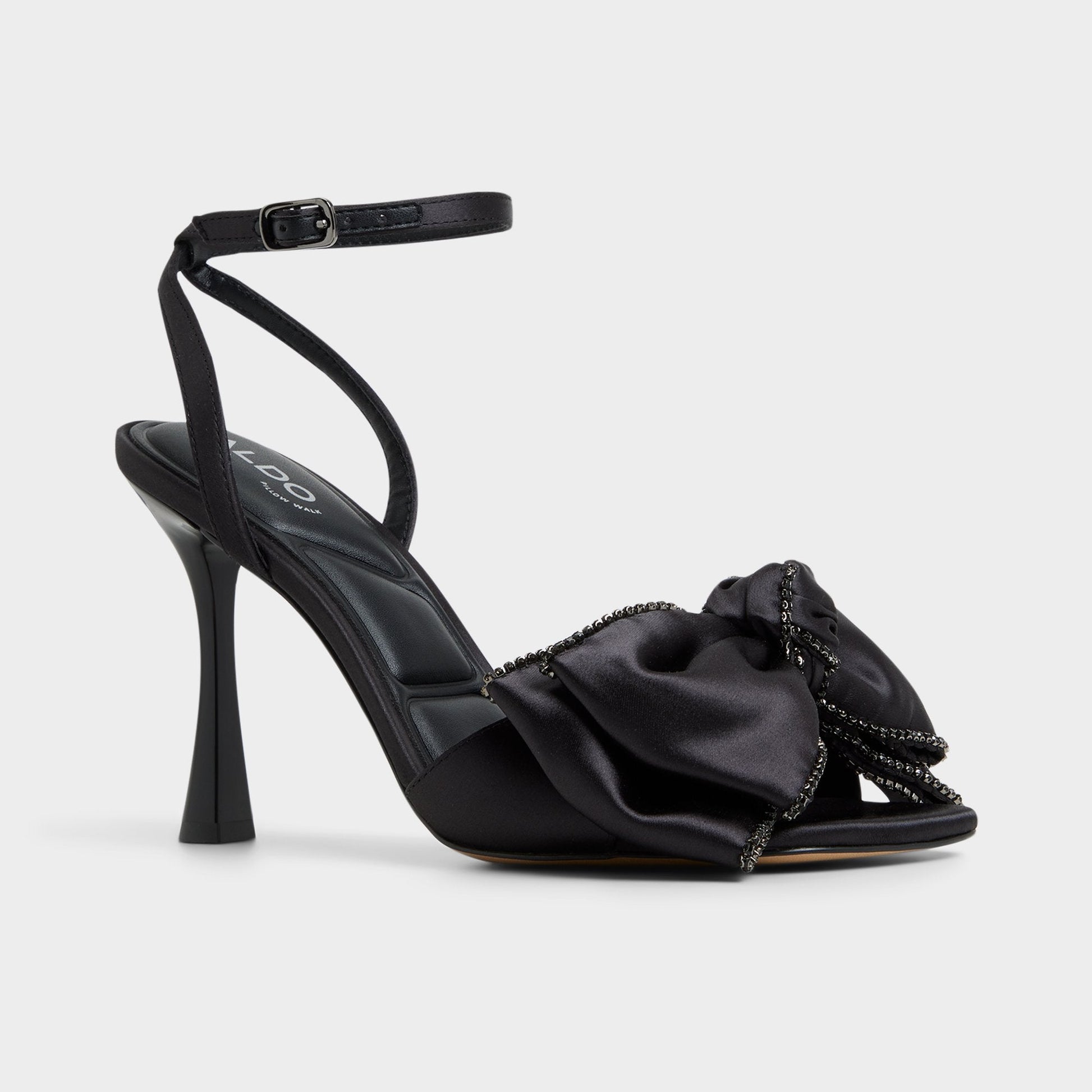 Tinsel in Black - Strappy heeled sandal, Stiletto heel Aldo Black