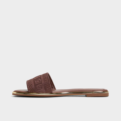 Oceania Medium Brown Women's Flats - Slide sandal Aldo Medium Brown