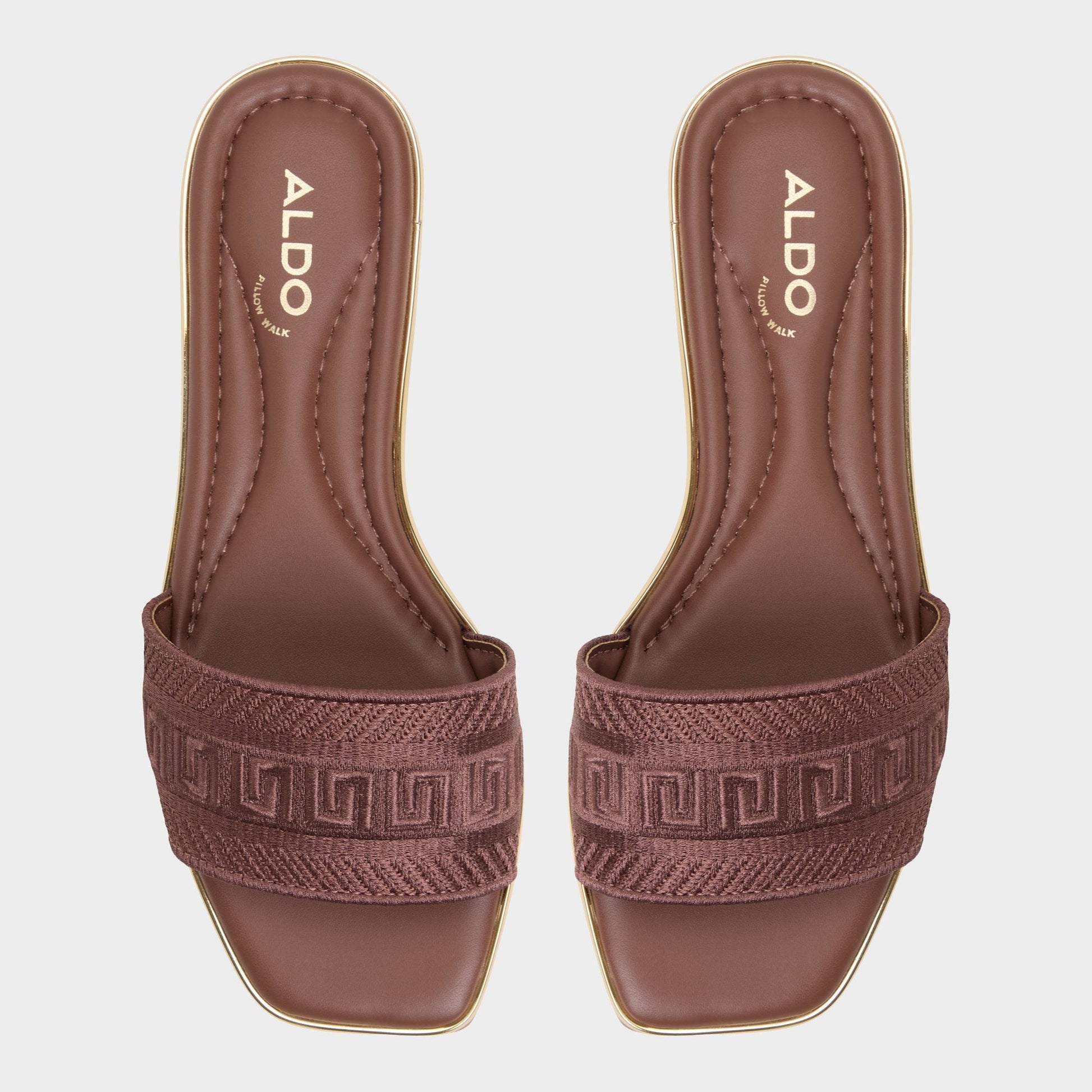 Oceania Medium Brown Women's Flats - Slide sandal Aldo Medium Brown