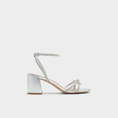 Bouclette Silver Women's Block heels - Strappy heeled sandal, Block heel Aldo Silver