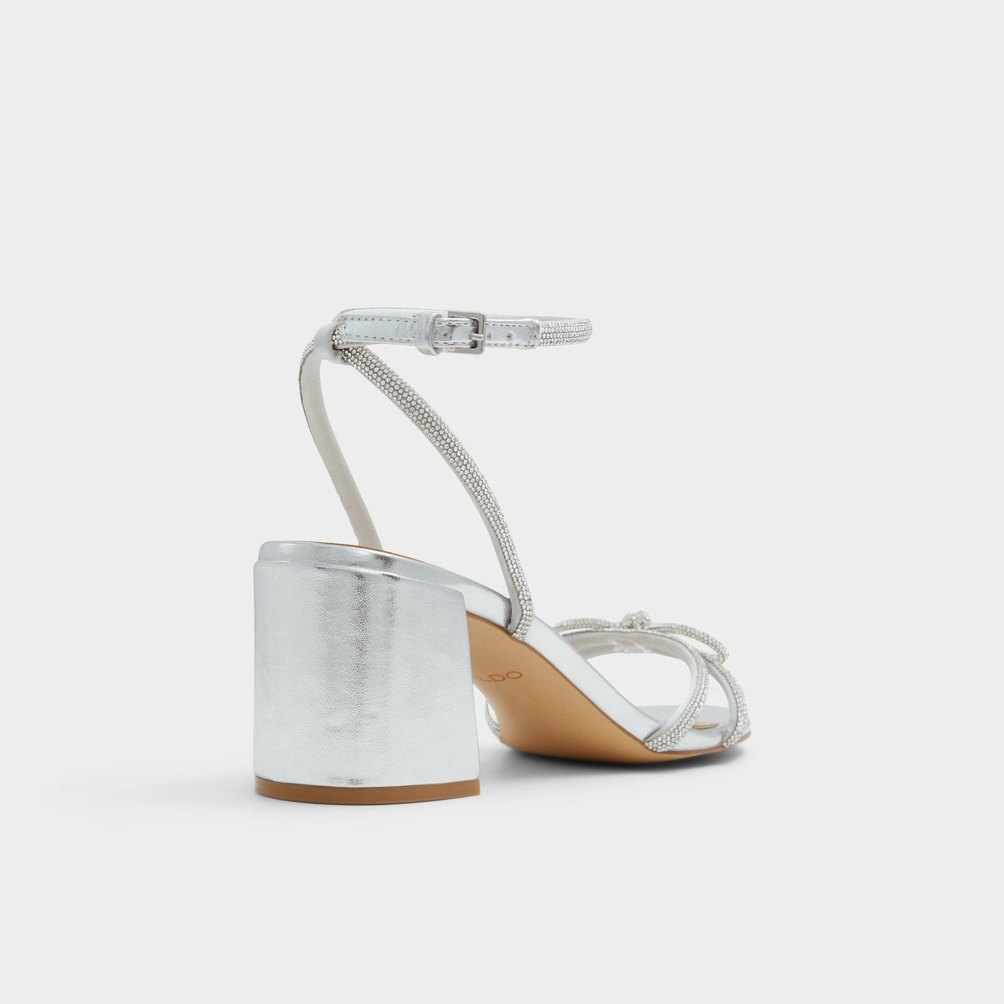 Bouclette Silver Women's Block heels - Strappy heeled sandal, Block heel Aldo Silver