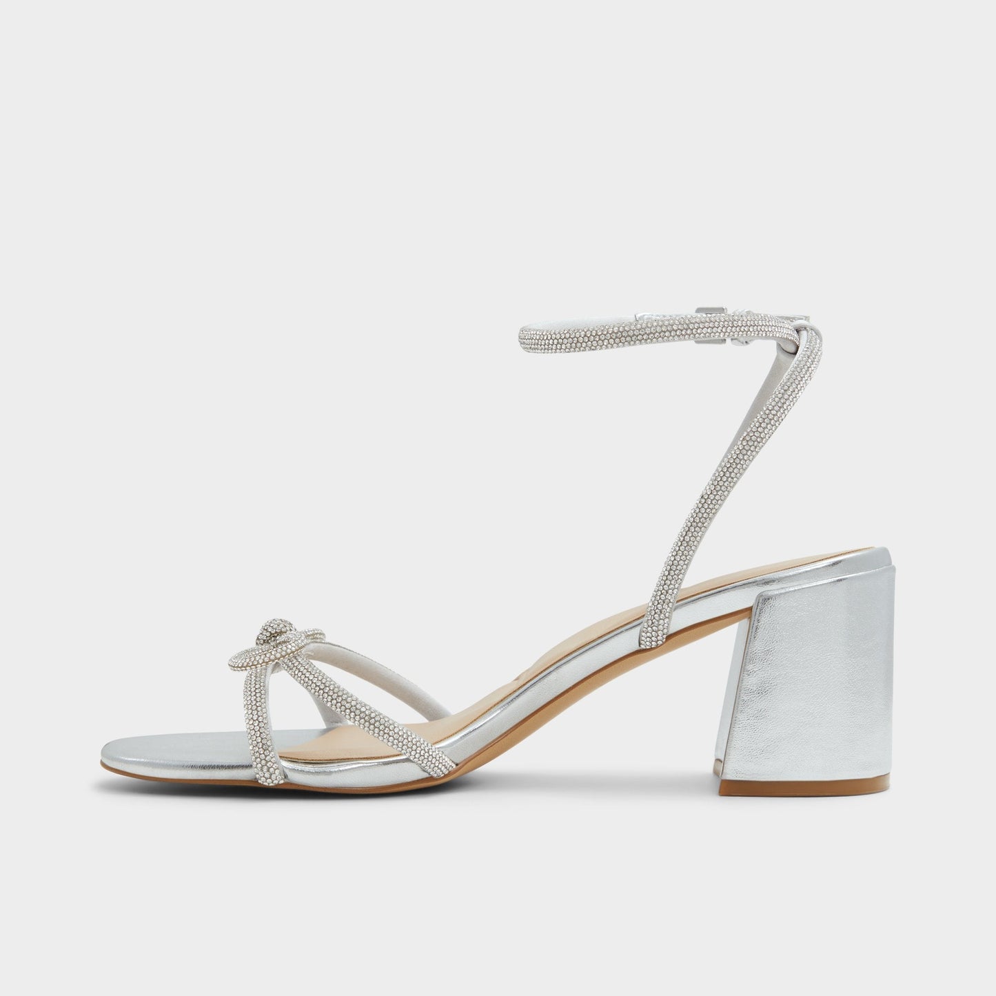 Bouclette Silver Women's Block heels - Strappy heeled sandal, Block heel Aldo Silver