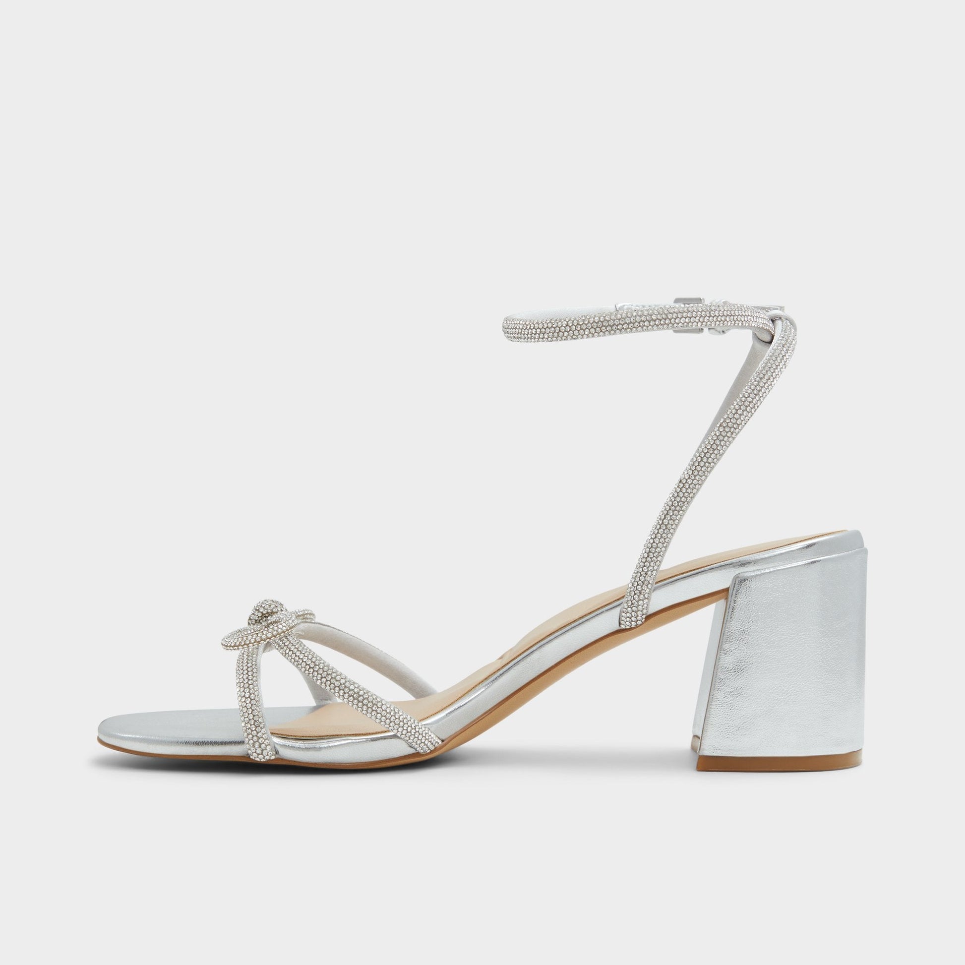 Bouclette Silver Women's Block heels - Strappy heeled sandal, Block heel Aldo Silver