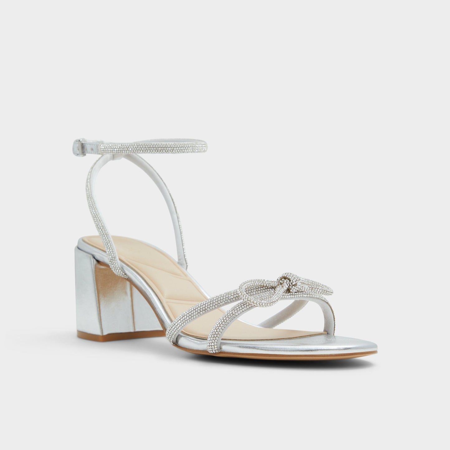 Bouclette Silver Women's Block heels - Strappy heeled sandal, Block heel Aldo Silver