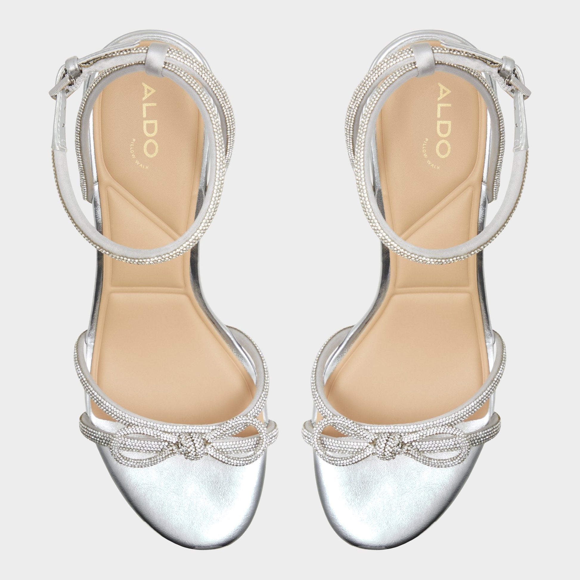 Bouclette Silver Women's Block heels - Strappy heeled sandal, Block heel Aldo Silver