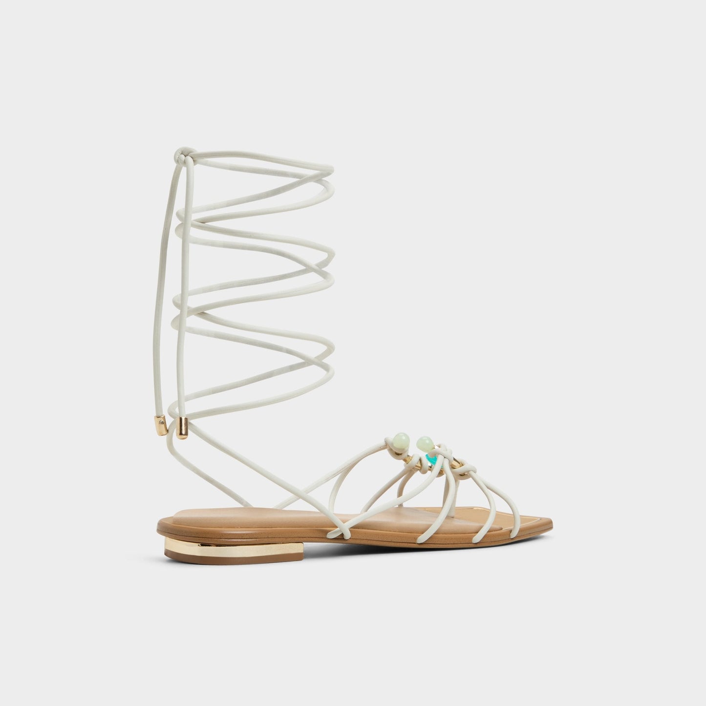Nirena White/Bone Women's Flats - Strappy flat sandal Aldo White/bone