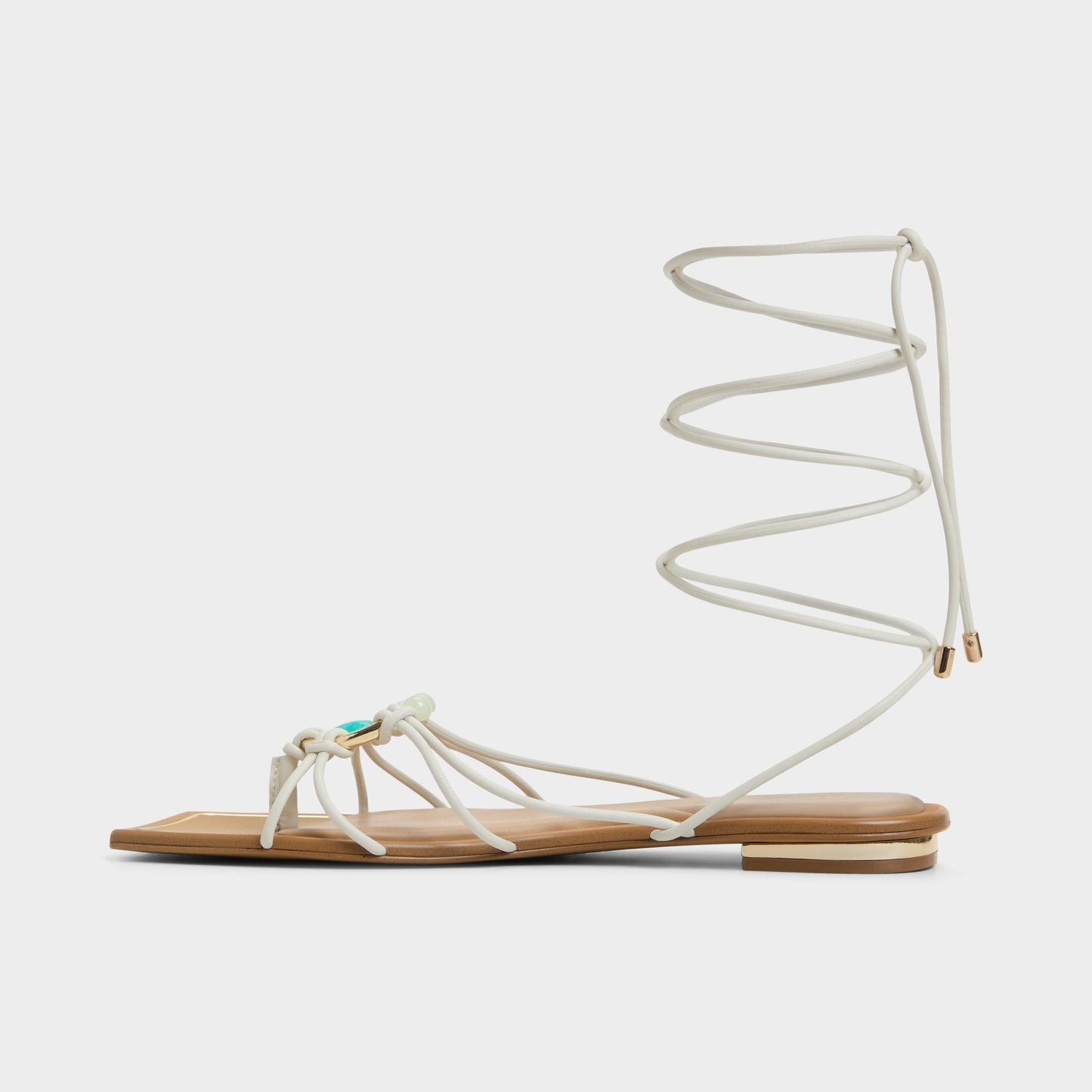 Nirena White/Bone Women's Flats - Strappy flat sandal Aldo White/bone