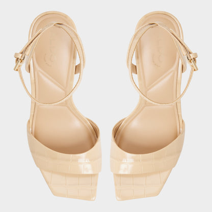 Harmonious in Medium Beige - Strappy heeled sandal Aldo Medium Beige