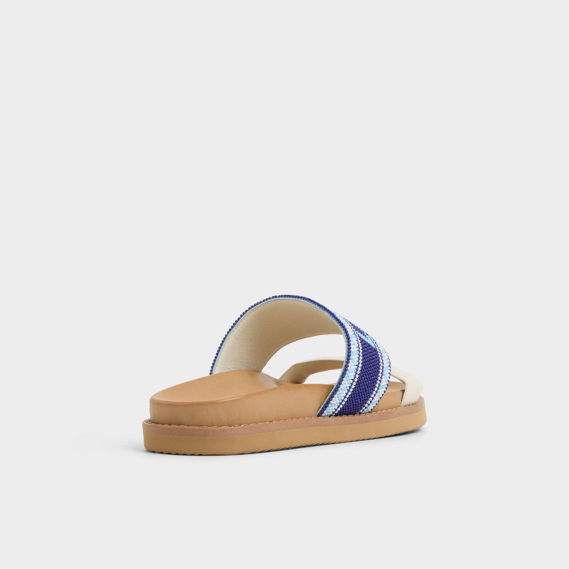 Beachvacay White/Blue Women's Footbed sandals - Slide sandal, Footbed sandal Aldo White/Blue