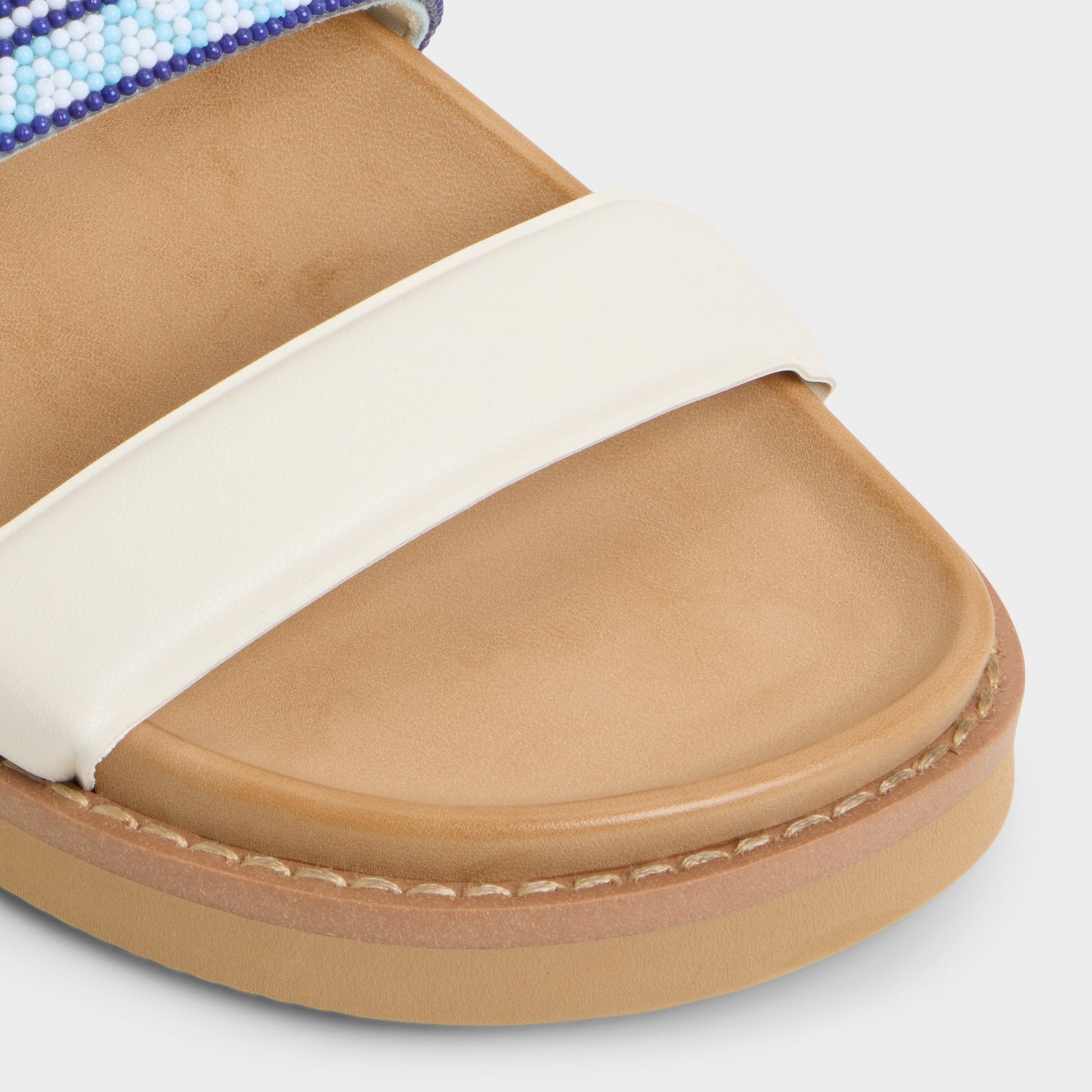 Beachvacay White/Blue Women's Footbed sandals - Slide sandal, Footbed sandal Aldo White/Blue