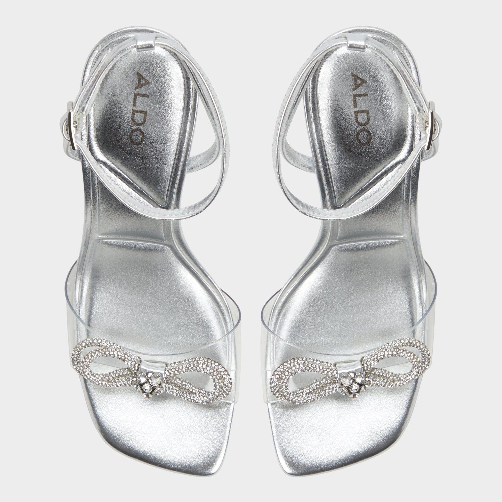 Ozley Silver Women's Strappy Heels - Strappy heeled sandal Aldo Silver
