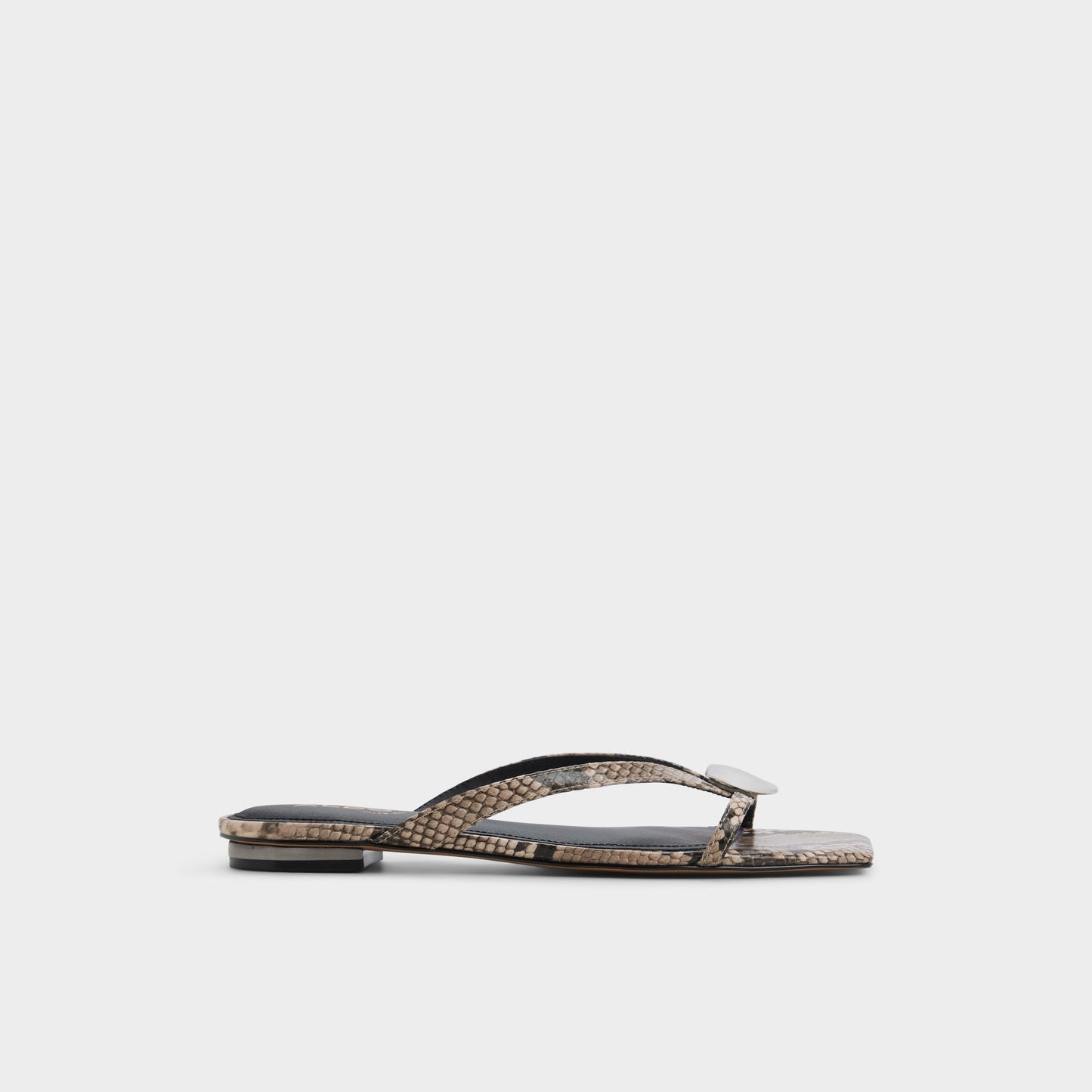Iliria White/Black Women's Flats - Slide sandal Aldo White/black