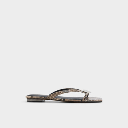 Iliria White/Black Women's Flats - Slide sandal Aldo White/black