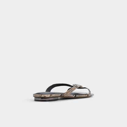 Iliria White/Black Women's Flats - Slide sandal Aldo White/black