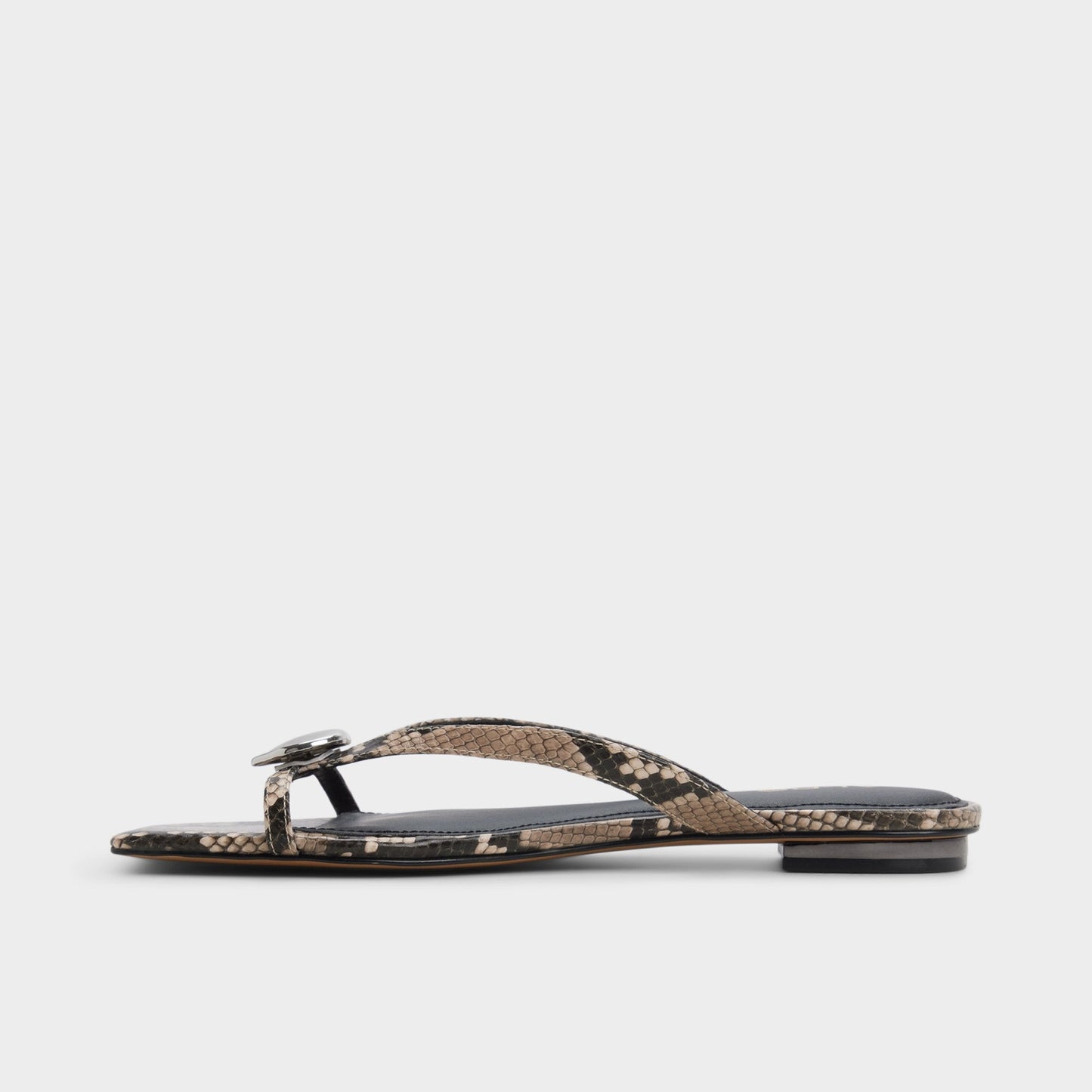 Iliria White/Black Women's Flats - Slide sandal Aldo White/black