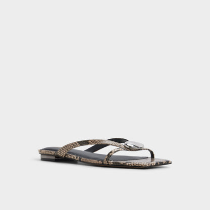 Iliria White/Black Women's Flats - Slide sandal Aldo White/black
