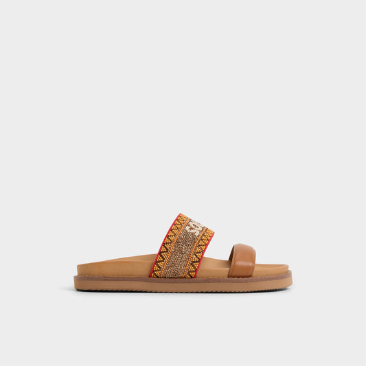 Beachvacay Brown Multi Women's Footbed sandals -  Aldo Brown multi