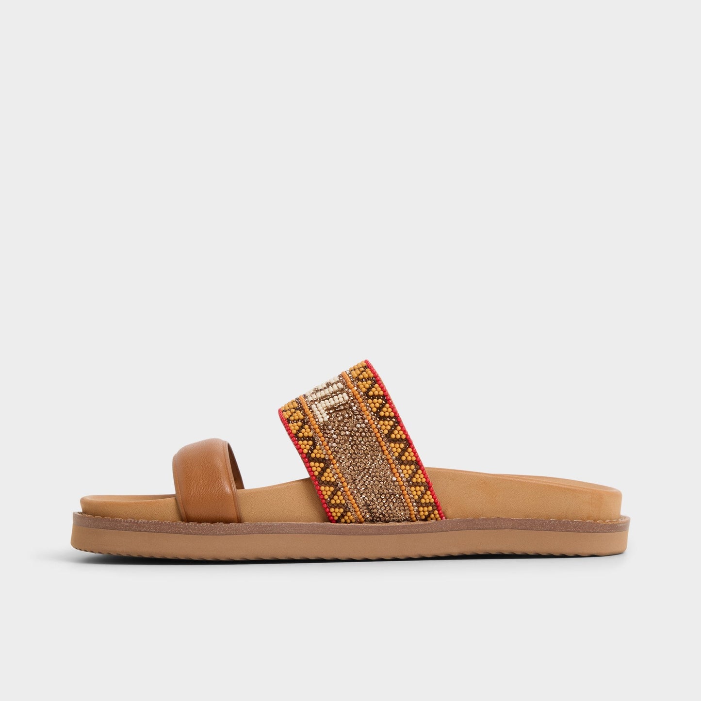 Beachvacay Brown Multi Women's Footbed sandals -  Aldo Brown multi