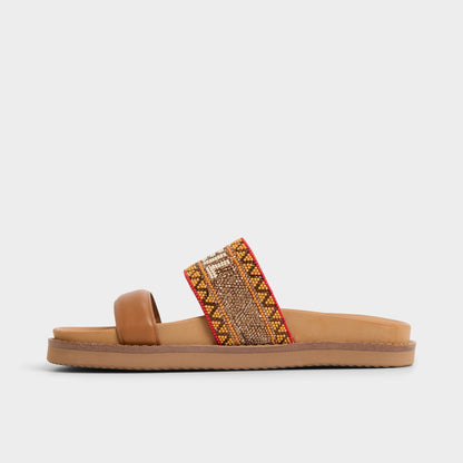 Beachvacay Brown Multi Women's Footbed sandals -  Aldo Brown multi