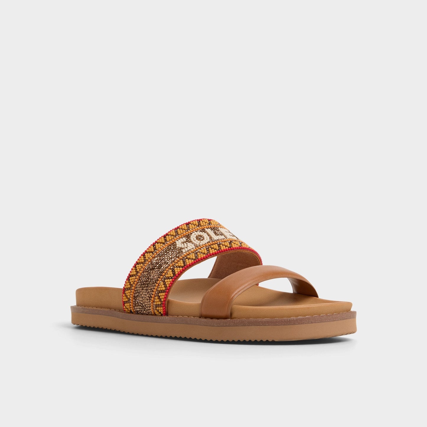 Beachvacay Brown Multi Women's Footbed sandals -  Aldo Brown multi