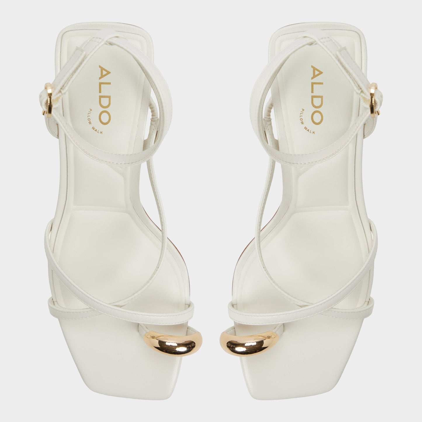 Elodiah White/Bone Women's Travel essentials - Strappy heeled sandal, Stiletto heel Aldo White/bone